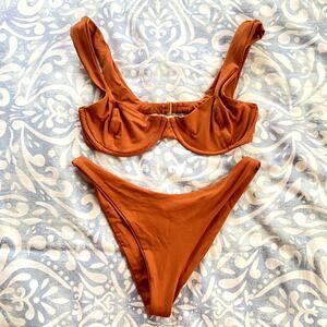 L Space Rust Bikini M Top M Bottoms Bitsy Cut